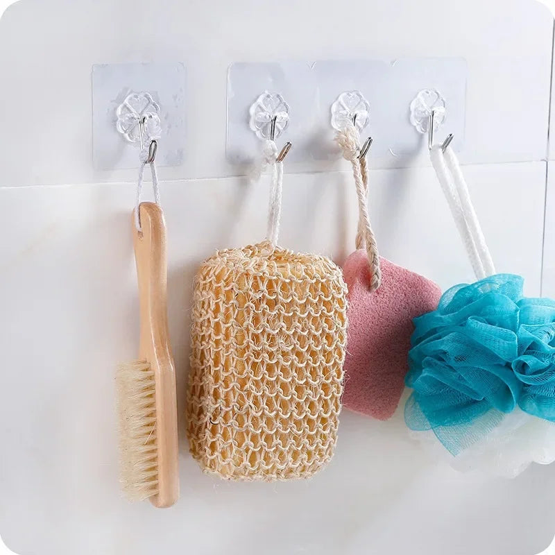Transparent Wall Hooks Strong Self Adhesive Door Wall Hangers Hook Home Storage Hooks Suction Cup Heavy Load Hook Holder Racks