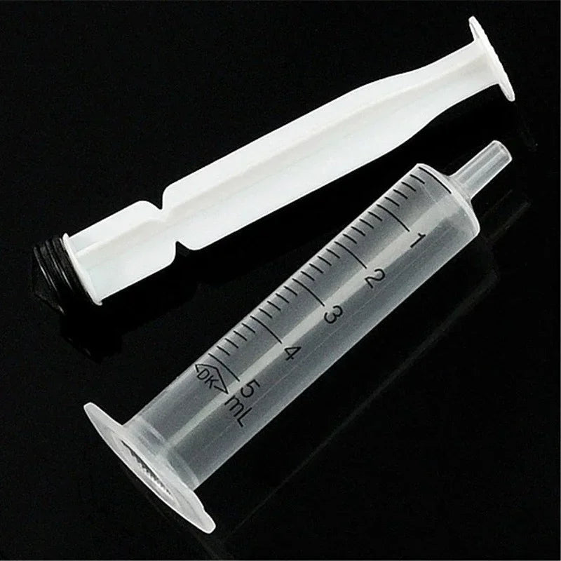 10x Disposable Plastic 5ml Syringes Without Needles for Laboratory Nutrition Measurement Small Pet Food Feeder (Without Needle)