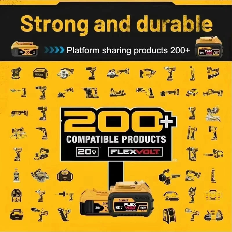 🦞DeWALT 100% Original Battery 20V/60V9Ah MAX FlexVolt for DCB205 DCB206 DCB209 DCB182 Power Tool with Charger🚀