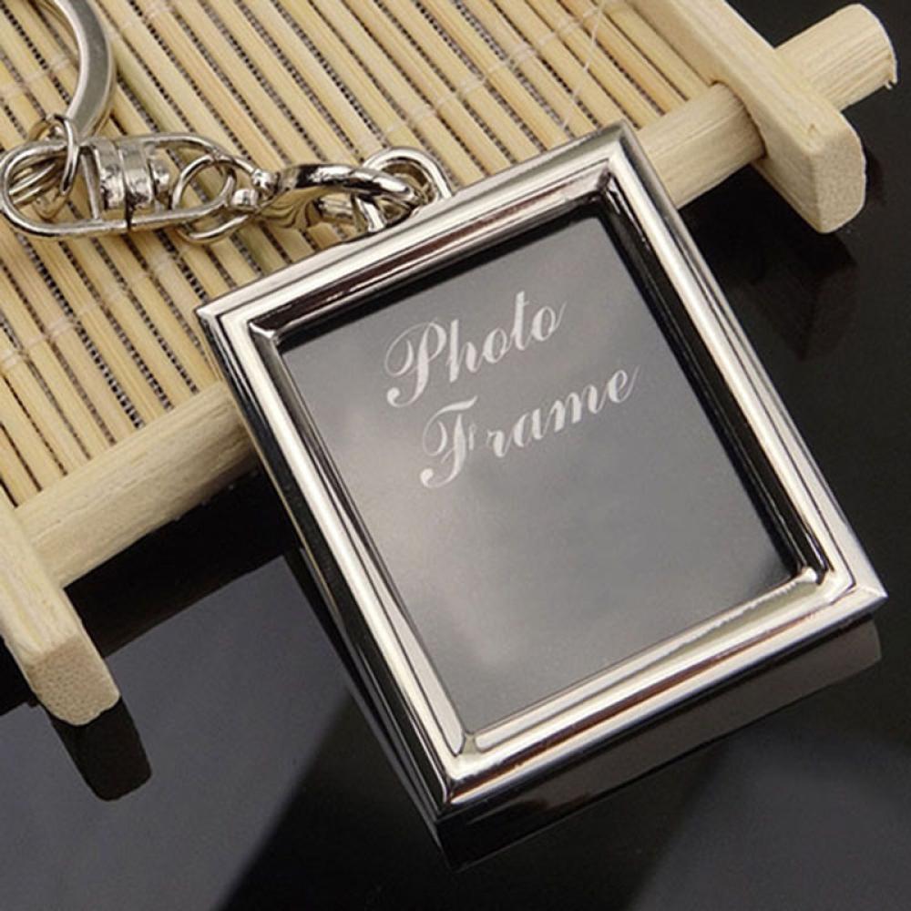Creative Key Chain Mini Heart Square Round Oval Insert Photo Frame Rotary Keychain Keyring Women Gifts