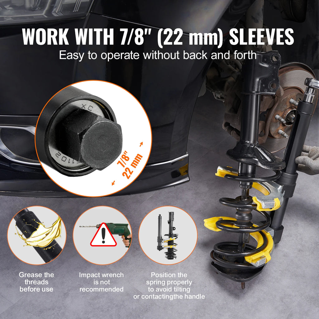SucceBuy Strut Spring Compressor Macpherson Strut Spring Compressor Kit Interchangeable Fork Strut Coil Extractoror Remover Tool