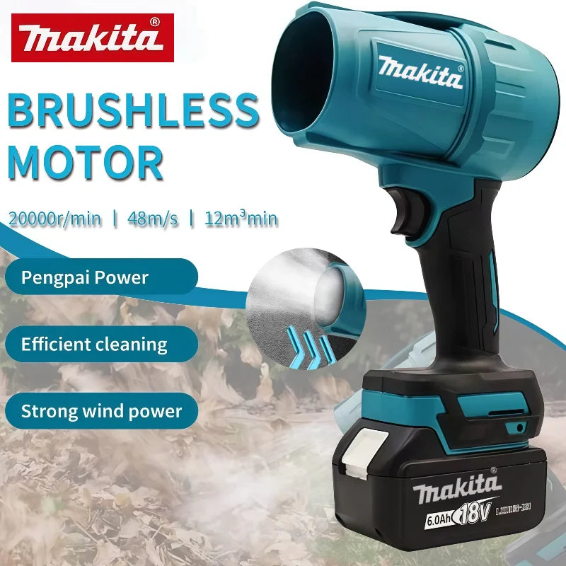 Makita Violent Blower Turbo Jet Fan 30000RPM  Electric Air Duster Wind Speed Turbo Rechargeable with Light Car Cleanin Tool