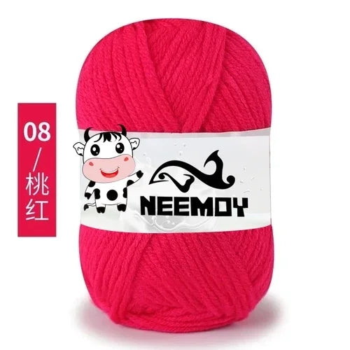 25g Neemoy New 4-strand Combed Milk Cotton Wool Ball Doll Blanket Hook Shoes Crochet Material Bag Wool Manual Weaving