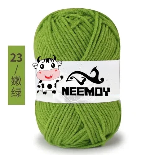 25g Neemoy New 4-strand Combed Milk Cotton Wool Ball Doll Blanket Hook Shoes Crochet Material Bag Wool Manual Weaving