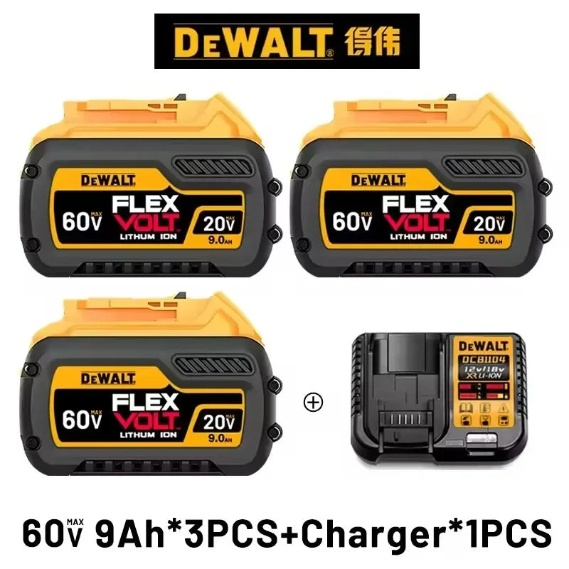 Original DEWALT Battery 20V/60V 6-9.0Ah Rechargeable Li-Ion Battery ,Dewalt Tool Battery, Charger Dewalt Battery+electric Drill