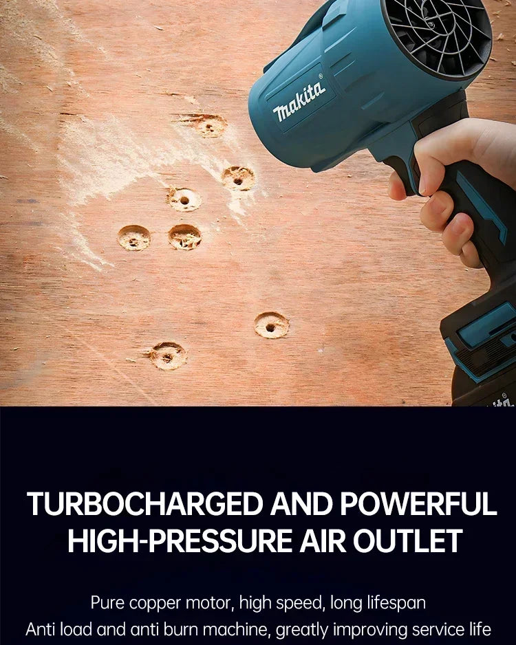 Makita Violent Blower Turbo Jet Fan 30000RPM  Electric Air Duster Wind Speed Turbo Rechargeable with Light Car Cleanin Tool