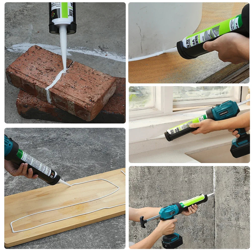 Makita  18V Battery Electric Glass Caulking Gun LED 6 Speed Cordless Silicone Gun Multifunctional DIY Repair Tool