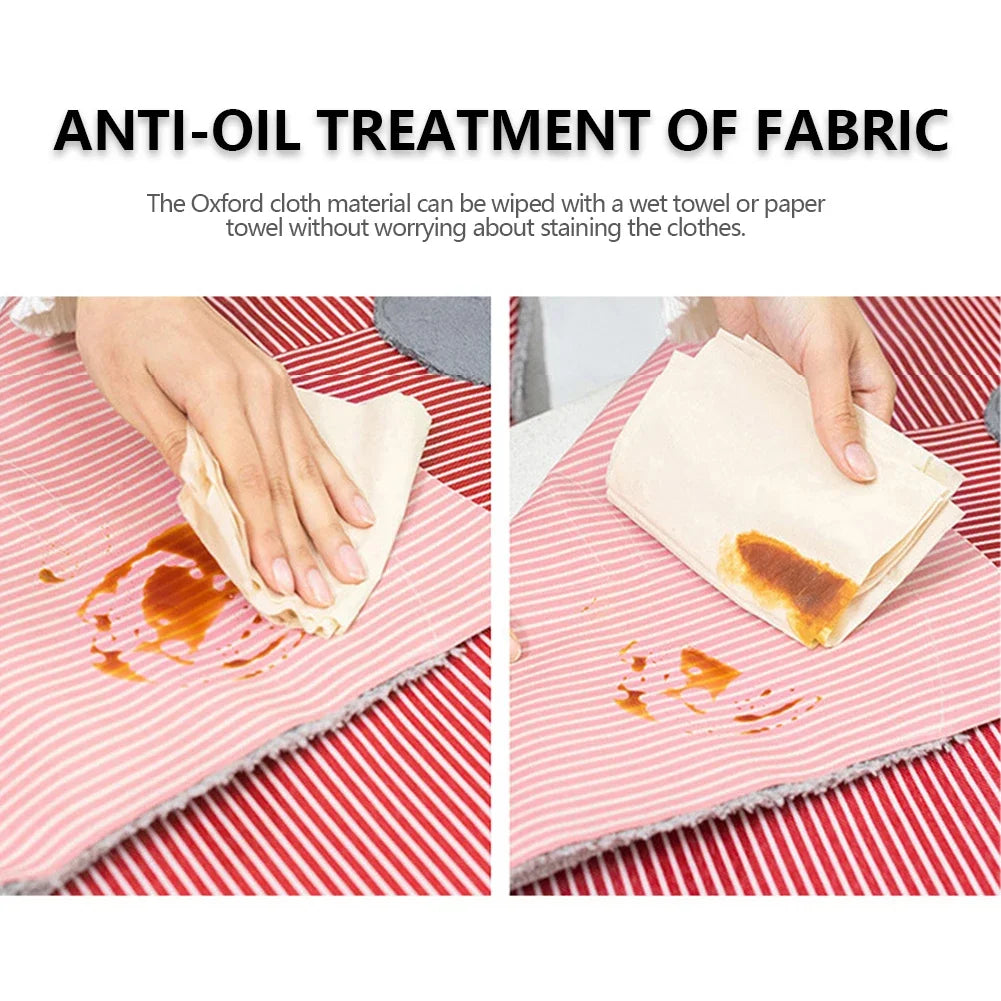 Kitchen Apron Unisex Cotton Hand Wipe Men's Household Kitchen Apron Large Pocket Waterproof and Oil-proof Female Baking Clothing