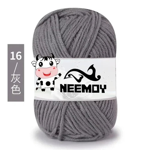 25g Neemoy New 4-strand Combed Milk Cotton Wool Ball Doll Blanket Hook Shoes Crochet Material Bag Wool Manual Weaving