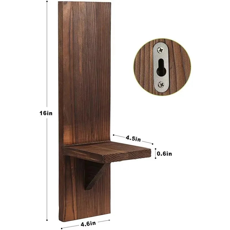 Art Deco Wooden Wall Mounted Vase Display Stand Wedding Corridor Candle Holder Home Wall Decor Rack