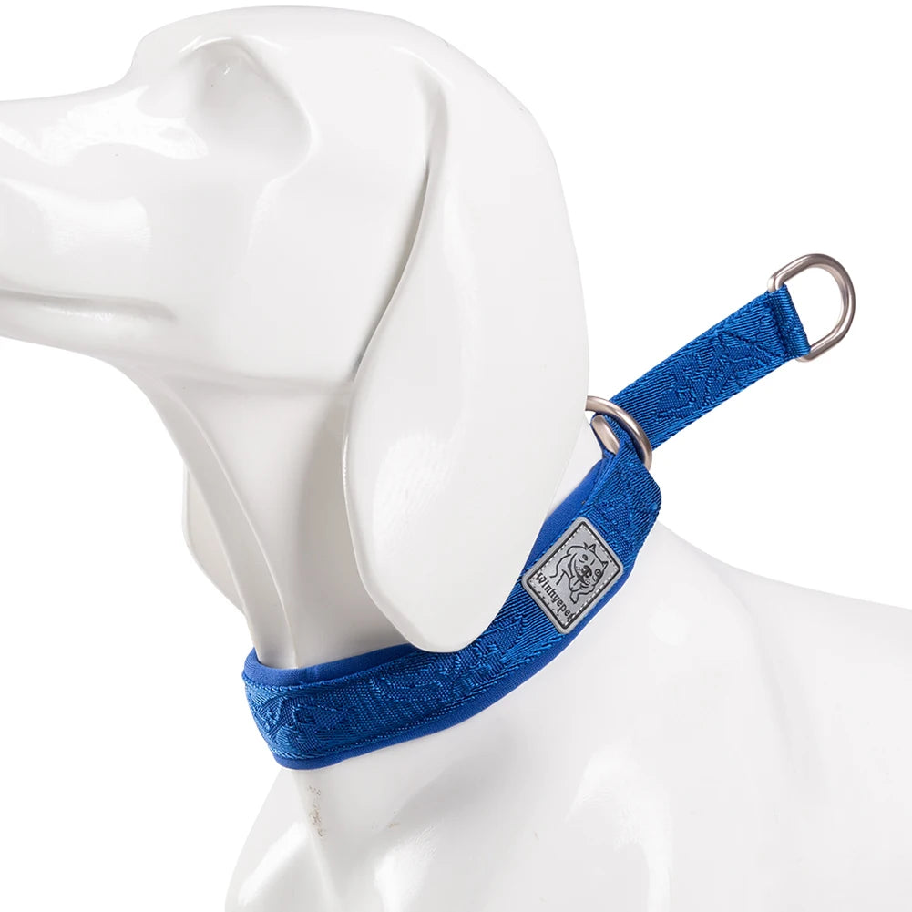 Winhyepet Pet Dog Collar P-chain No Pull Walking Traveling Light 3M Reflection Liner for Great & Small Puppy Bulldog  YC1851