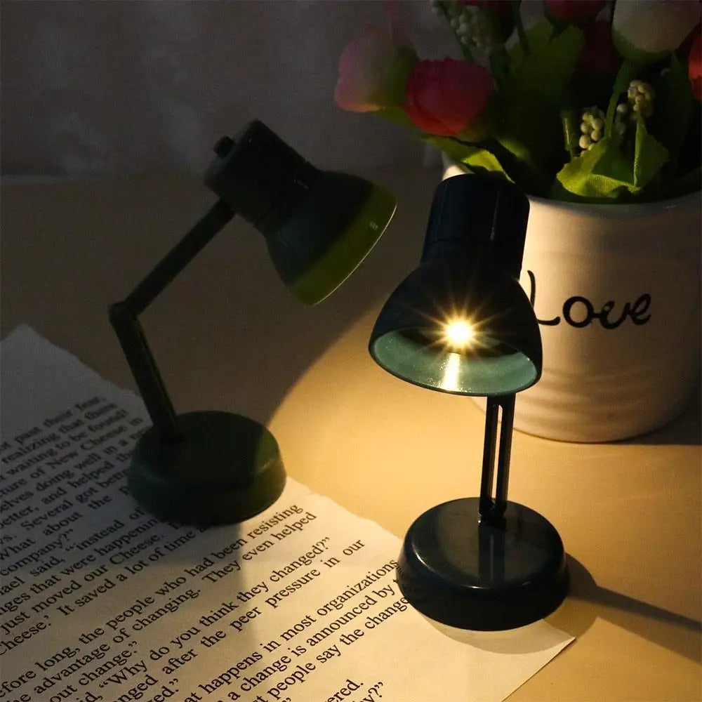 Decor  House Decoration Crafts LED Light Simulation Desk Lamp Dollhouse Miniature Desk Lamp Miniature Dollhouse Furniture