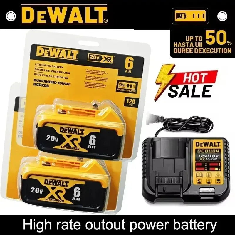 DeWALT Original Battery 20V 5.0Ah 6.0Ah MAX FlexVolt for DCB606 DCB205 DCB206 DCB209 DCB182 Power Tool with Charger