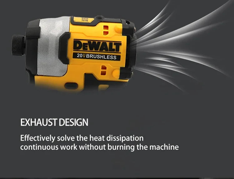 DEWALT DCF850 20V MAX Brushless Impact Driver 205NM 3-Speed 3250RPM 1/4" Hex Chuck PrecisionDrive Bare Tool