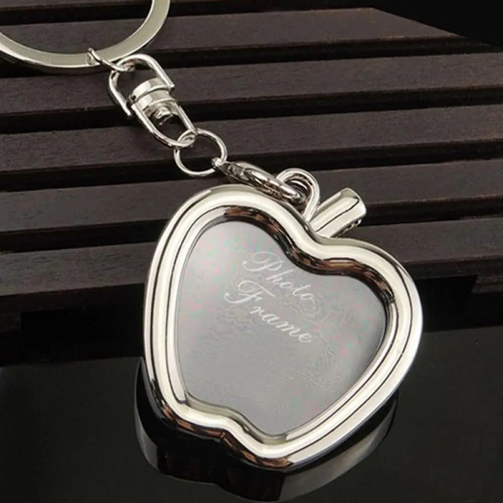 Creative Key Chain Mini Heart Square Round Oval Insert Photo Frame Rotary Keychain Keyring Women Gifts