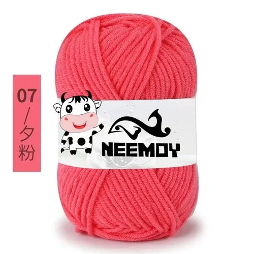 25g Neemoy New 4-strand Combed Milk Cotton Wool Ball Doll Blanket Hook Shoes Crochet Material Bag Wool Manual Weaving