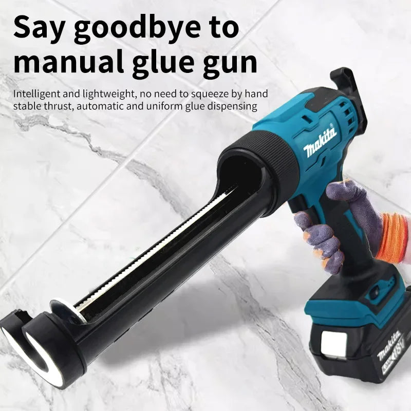 Makita  18V Battery Electric Glass Caulking Gun LED 6 Speed Cordless Silicone Gun Multifunctional DIY Repair Tool
