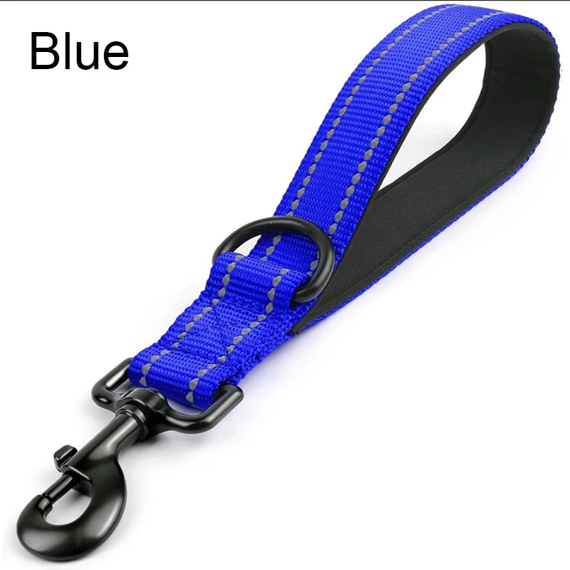 30/45/60cm Dog Leash Short Dogs Leash Nylon Leashes for Large Dog Walking With Zinc Alloy Lock Lockable 360 Degree Rotation