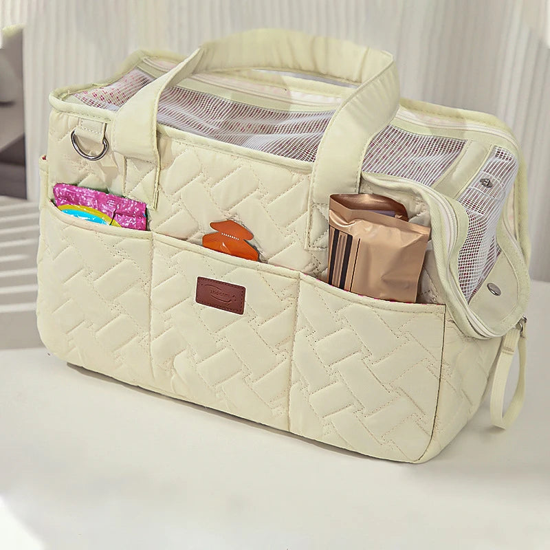 Pet cat carrying bag Escape free portable multi-function pet bag Large capacity breathable cross-body bag portable soft bag zwq