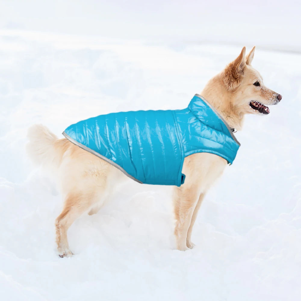 Winter Waterproof Pet Clothing Reversible Dog Clothes Reflective Puppy Jacket for Small Large Dogs Labrador French Bulldog Coat