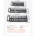 SucceBuy 3PCS Magnetic Socket Organizer Tray 3/8'' 1/2'' Metric & SAE Socket Holder Set up to 76 Sockets for Tool Box Drawer