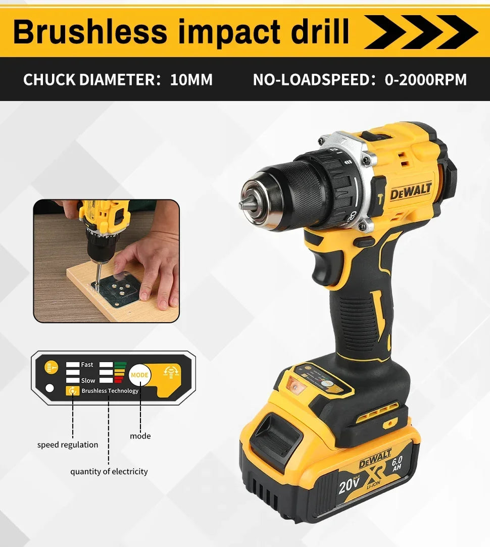 Original DEWALT Battery 20V/60V 6-9.0Ah Rechargeable Li-Ion Battery ,Dewalt Tool Battery, Charger Dewalt Battery+electric Drill