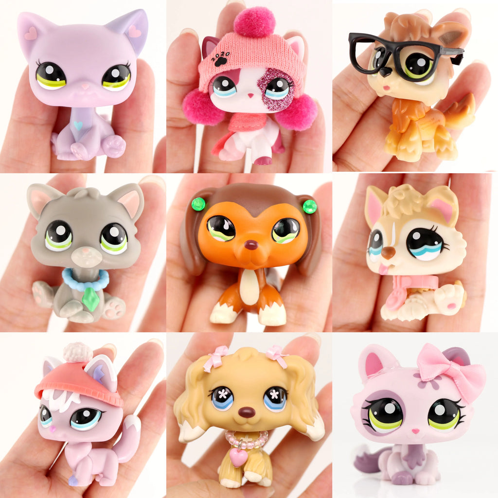 More Toys Lovely Pet Shop Shorthair Cat Dachshund Collie Deer Husky Wolf with Accessories Set