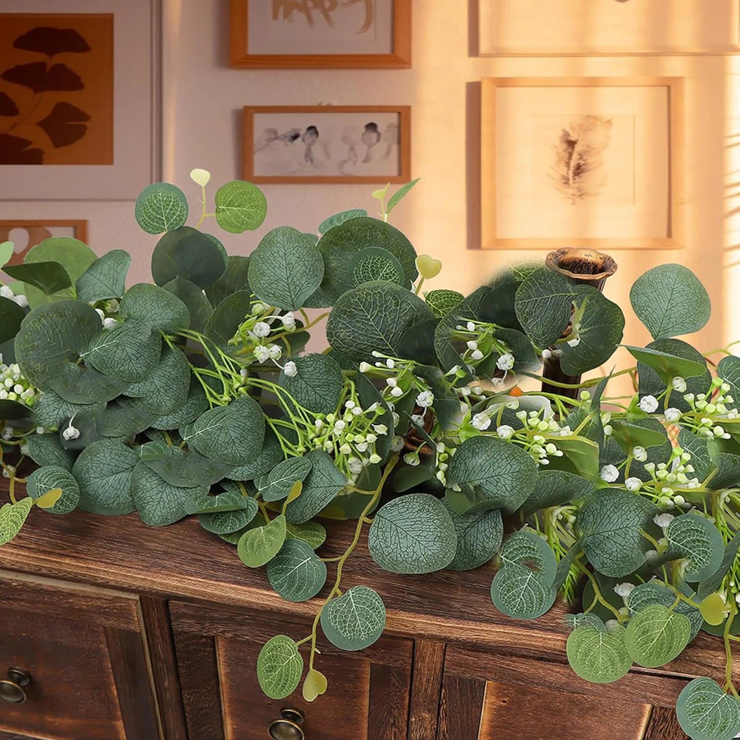 Greenery Foliage Vine Artificial plant christmas Accessories Wedding outdoor garden yard archway Decor Home table Wall Hanging
