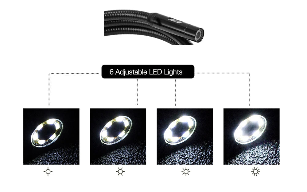 LAUNCH VSP-600 Borescope Inspection Camera IP67 Waterproof VSP600 Videoscope 5.5MM 6 LED Light for X431 Series USB Endoscope