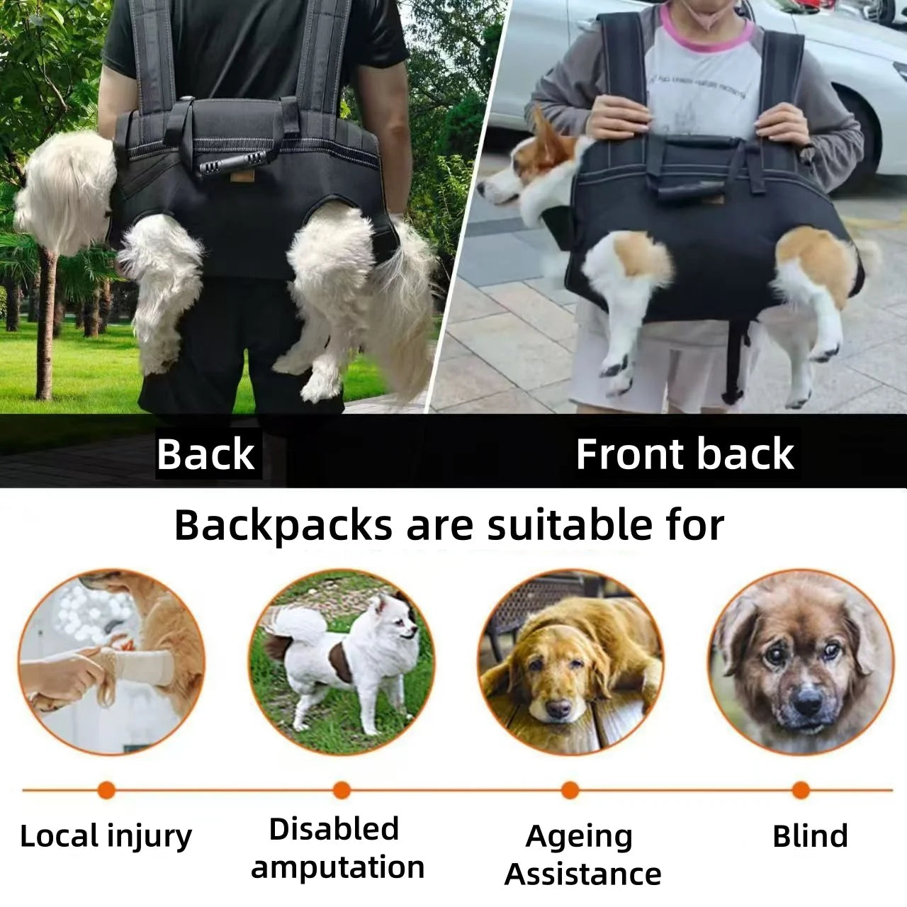 Medium And Large Dog Backpack Pet Outing Portable Carrier Shiba Inu Corgi Backpack Artifact for Dogs
