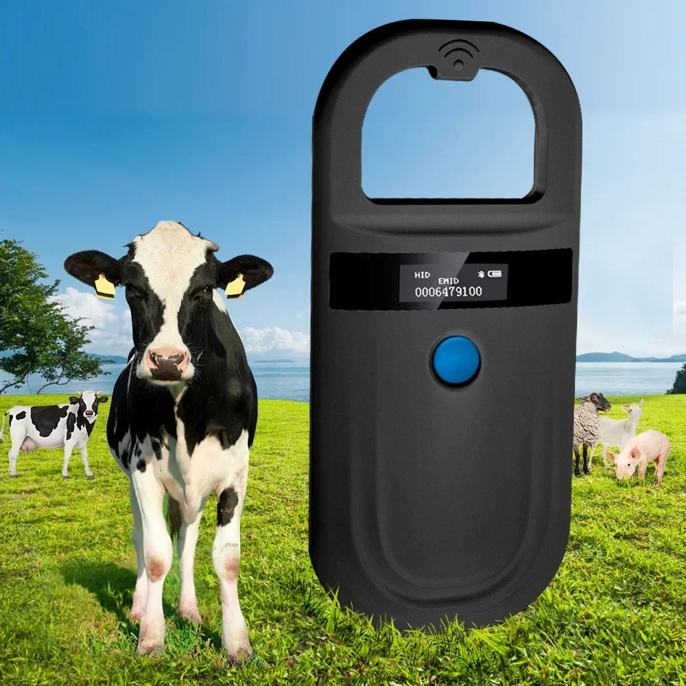 5YOA Handheld 134.2Khz Animal RFID Reader Pet Cat Dog Micro-Type Chip Scanner FDX-B Glass Chip USB/Bluetooth Tag Reader