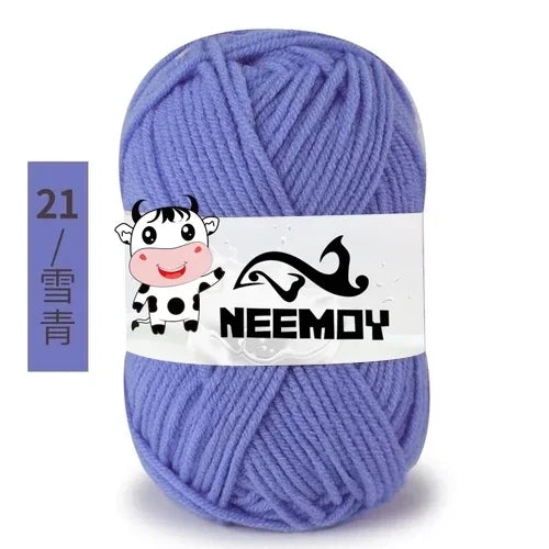 25g Neemoy New 4-strand Combed Milk Cotton Wool Ball Doll Blanket Hook Shoes Crochet Material Bag Wool Manual Weaving