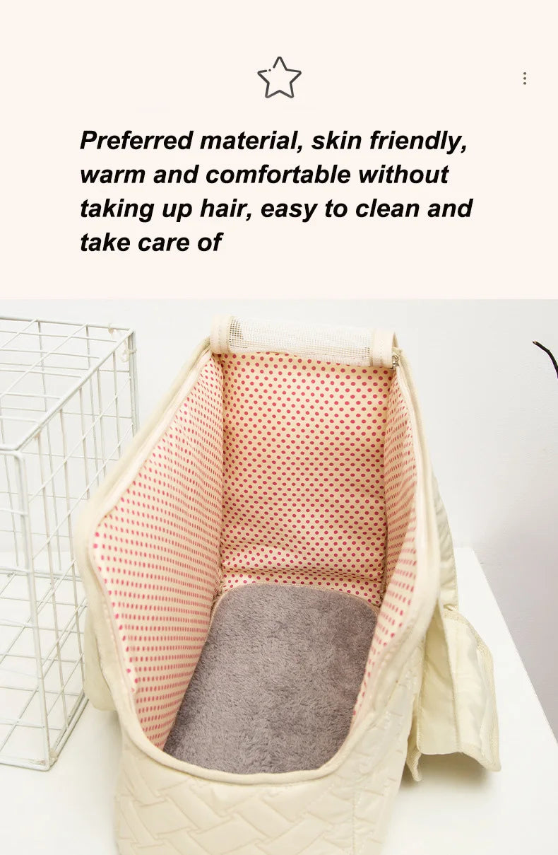 Pet cat carrying bag Escape free portable multi-function pet bag Large capacity breathable cross-body bag portable soft bag zwq