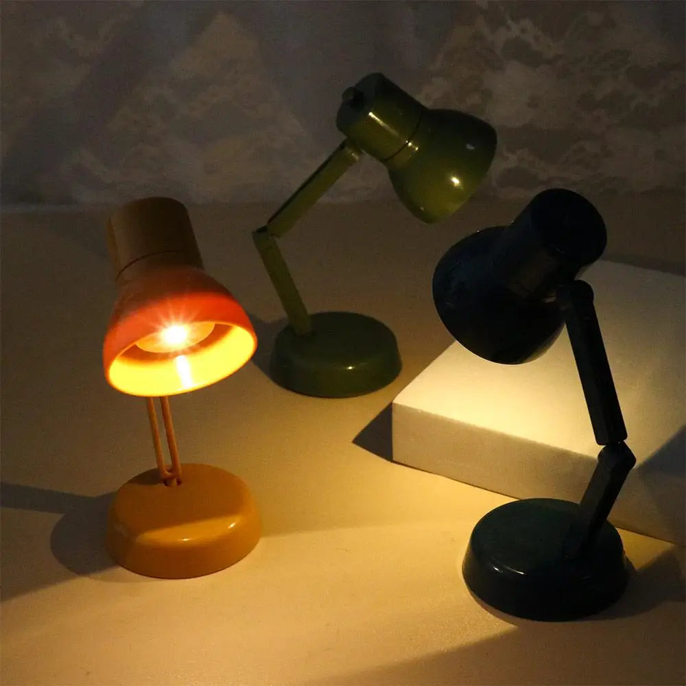 Decor  House Decoration Crafts LED Light Simulation Desk Lamp Dollhouse Miniature Desk Lamp Miniature Dollhouse Furniture