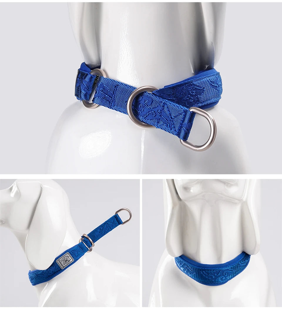 Winhyepet Pet Dog Collar P-chain No Pull Walking Traveling Light 3M Reflection Liner for Great & Small Puppy Bulldog  YC1851