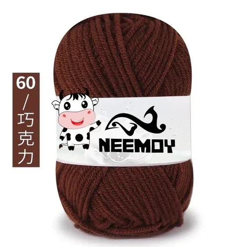 25g Neemoy New 4-strand Combed Milk Cotton Wool Ball Doll Blanket Hook Shoes Crochet Material Bag Wool Manual Weaving
