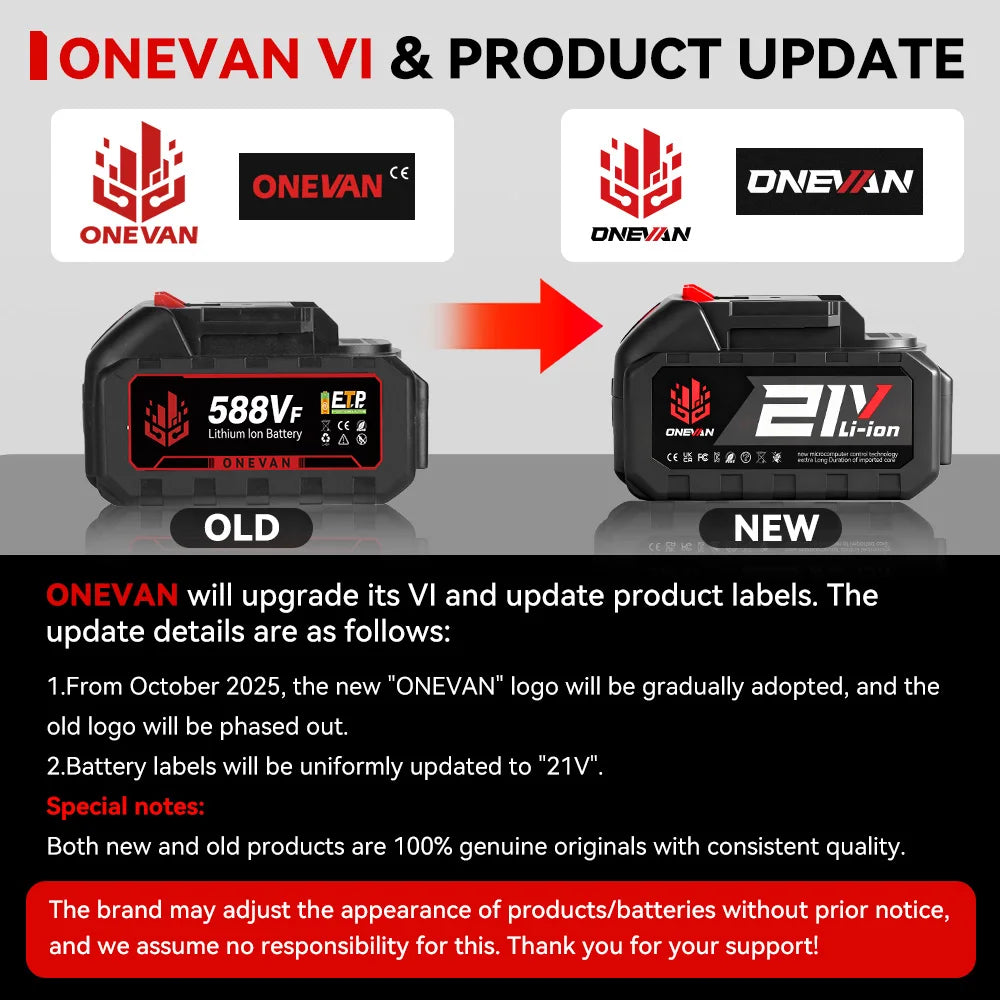 ONEVAN 1200N.M Brushless Electric Impact Wrench DTW500 4Gear Rechargeable Electric Screwdriver Power Tool For Makita Battery Pin