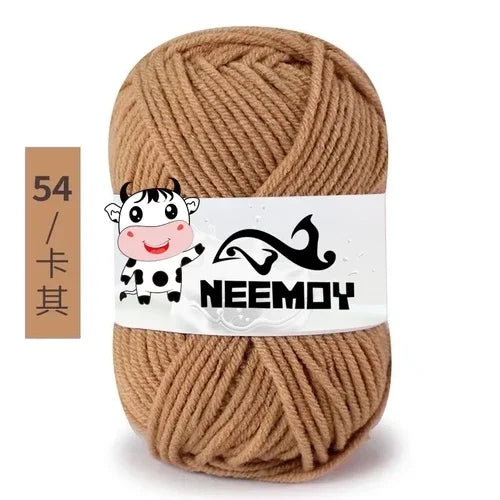 25g Neemoy New 4-strand Combed Milk Cotton Wool Ball Doll Blanket Hook Shoes Crochet Material Bag Wool Manual Weaving