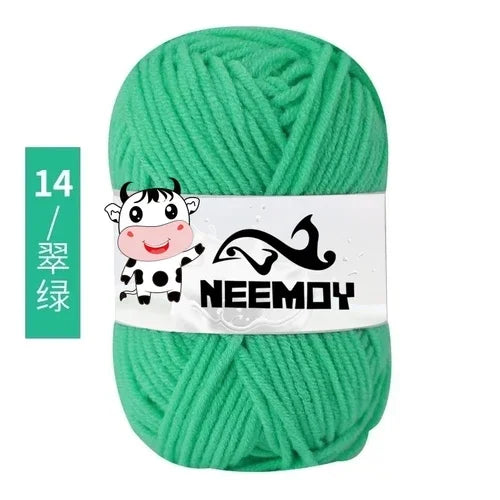 25g Neemoy New 4-strand Combed Milk Cotton Wool Ball Doll Blanket Hook Shoes Crochet Material Bag Wool Manual Weaving