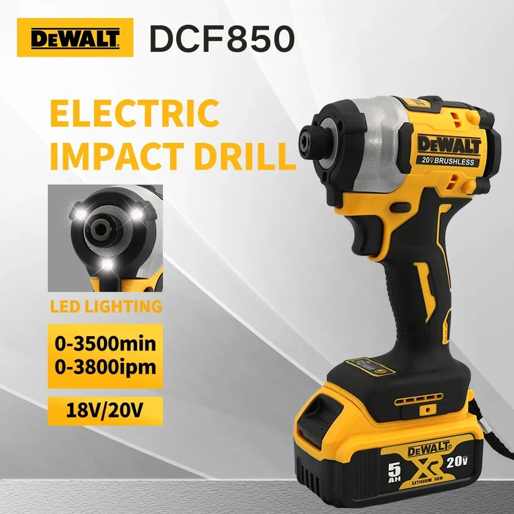 DEWALT DCF850 20V MAX Brushless Impact Driver 205NM 3-Speed 3250RPM 1/4" Hex Chuck PrecisionDrive Bare Tool