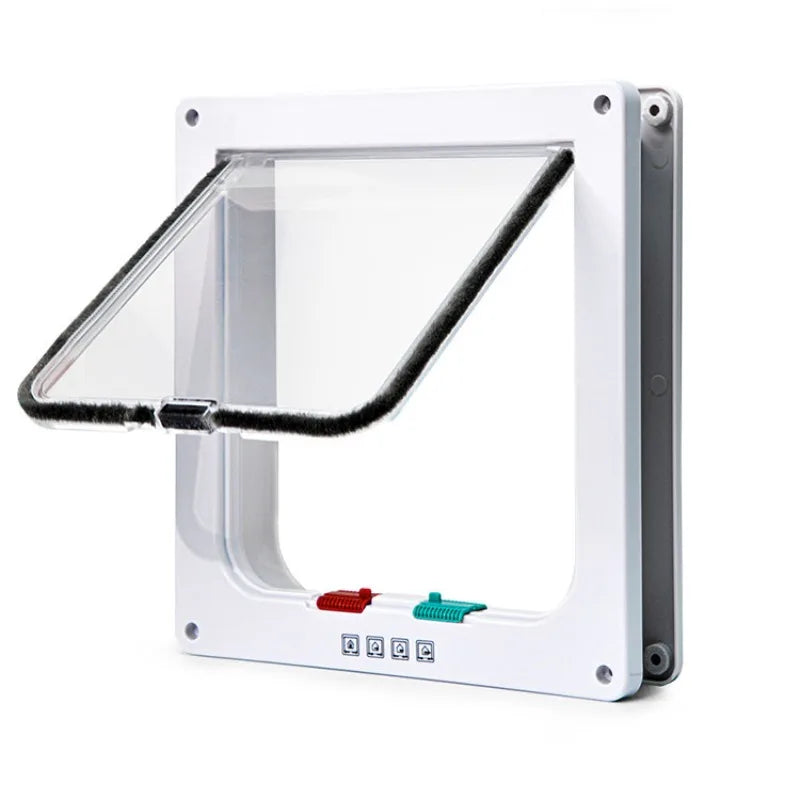 Smart Pet Door Automatic Closing Cat Door Secure Dog Doors Convenient Cat Doors SelfLocking Safe Durable Puppy Gates