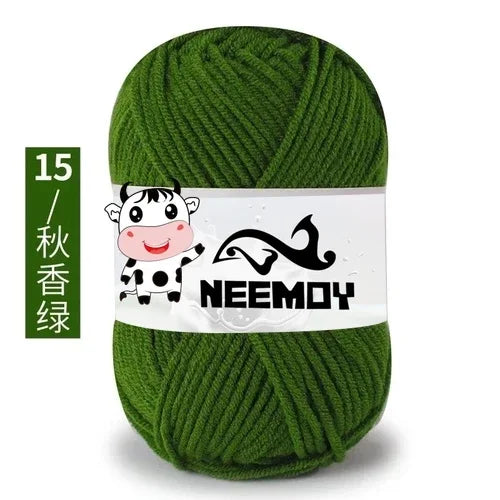 25g Neemoy New 4-strand Combed Milk Cotton Wool Ball Doll Blanket Hook Shoes Crochet Material Bag Wool Manual Weaving