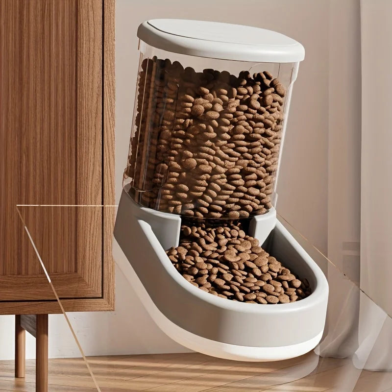 Fully Automatic Pet Food Feeder, Water Dispenser with Sink, Large Capacity Gravity Feeder, Water Dispenser Automatic Dog Feeding