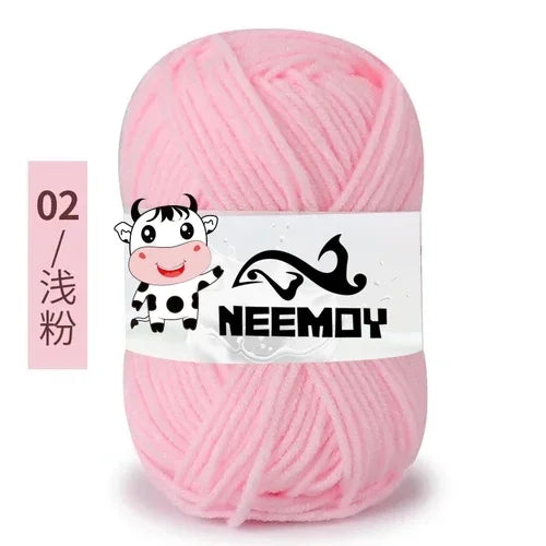 25g Neemoy New 4-strand Combed Milk Cotton Wool Ball Doll Blanket Hook Shoes Crochet Material Bag Wool Manual Weaving