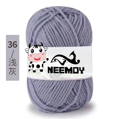25g Neemoy New 4-strand Combed Milk Cotton Wool Ball Doll Blanket Hook Shoes Crochet Material Bag Wool Manual Weaving