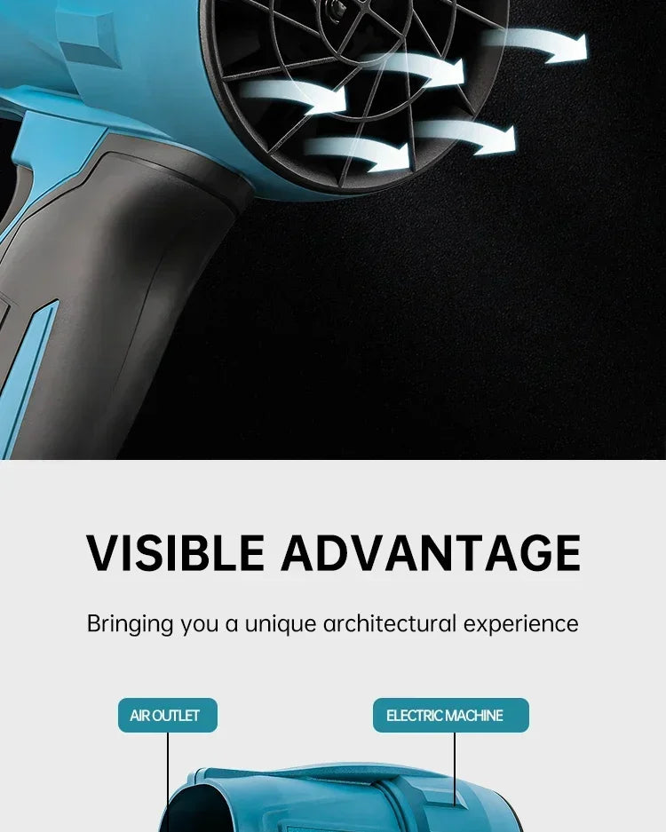 Makita Violent Blower Turbo Jet Fan 30000RPM  Electric Air Duster Wind Speed Turbo Rechargeable with Light Car Cleanin Tool