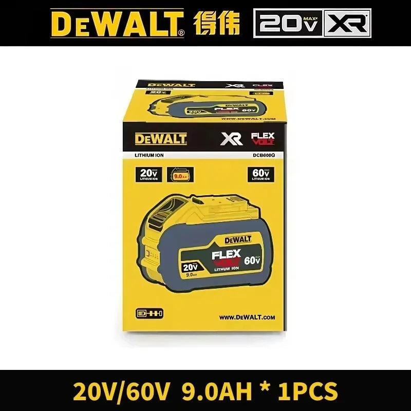 🦞DeWALT 100% Original Battery 20V/60V9Ah MAX FlexVolt for DCB205 DCB206 DCB209 DCB182 Power Tool with Charger🚀