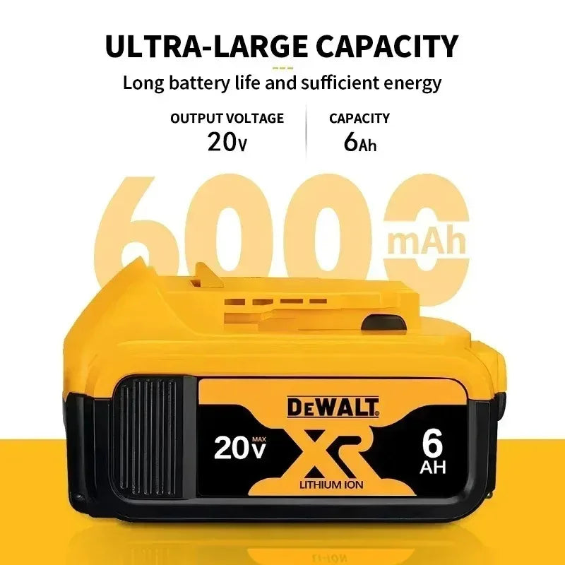DeWALT Original Battery 20V 5.0Ah 6.0Ah MAX FlexVolt for DCB606 DCB205 DCB206 DCB209 DCB182 Power Tool with Charger