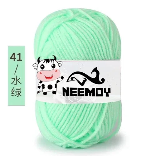 25g Neemoy New 4-strand Combed Milk Cotton Wool Ball Doll Blanket Hook Shoes Crochet Material Bag Wool Manual Weaving