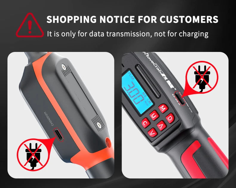 MOVECRAB Digital Torque Wrench 1-340N.m 2% Accuracy Preset & LED/Buzzer Alerts for Bike Motorcycles Automotive Mechanical Tool